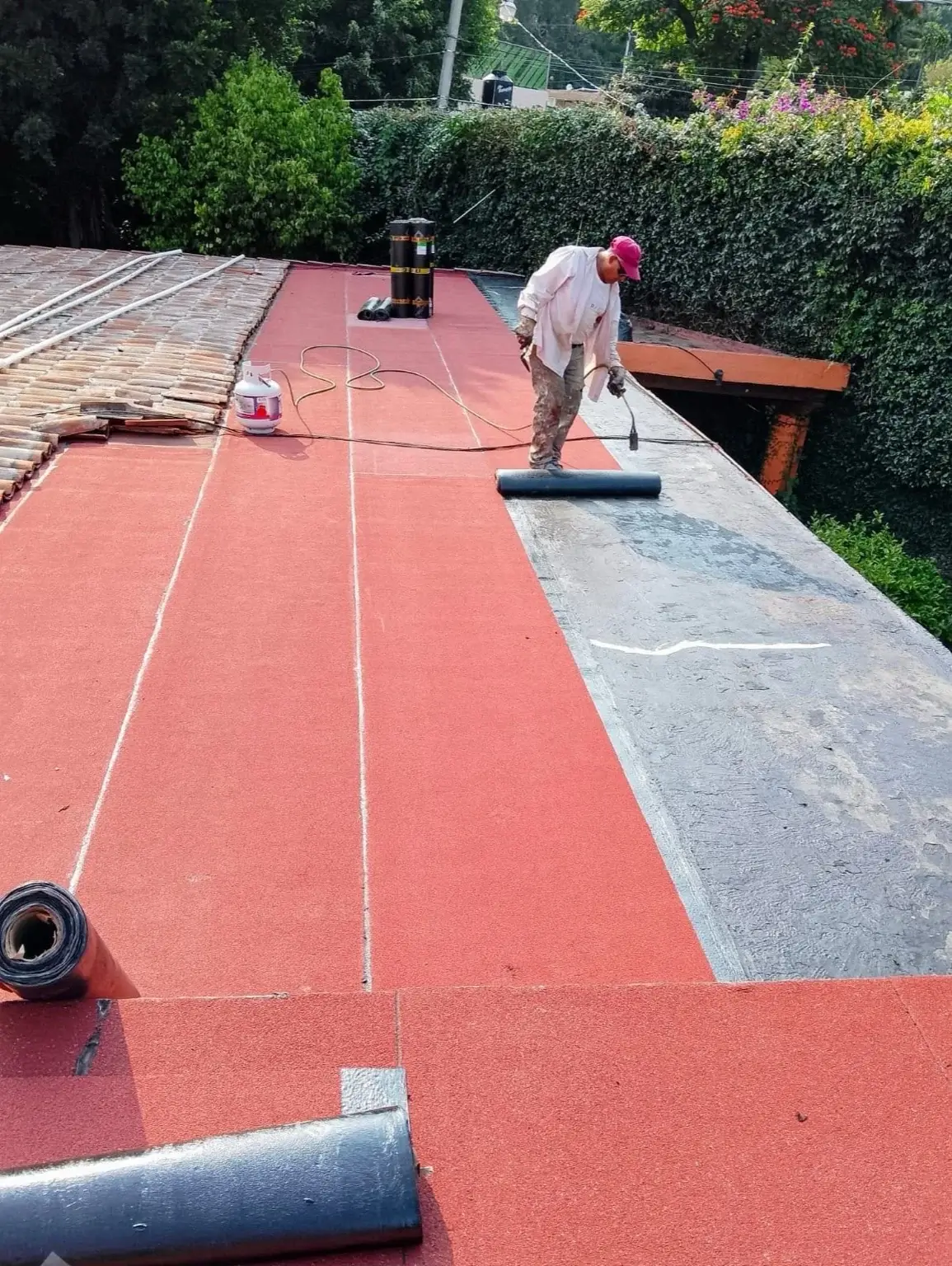 Aplicación profesional de membrana impermeable
