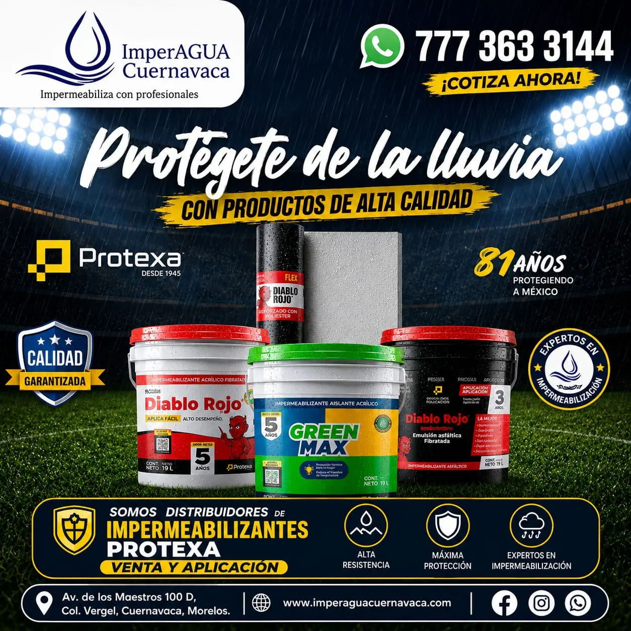 Certified waterproofing products used by ImperAGUA